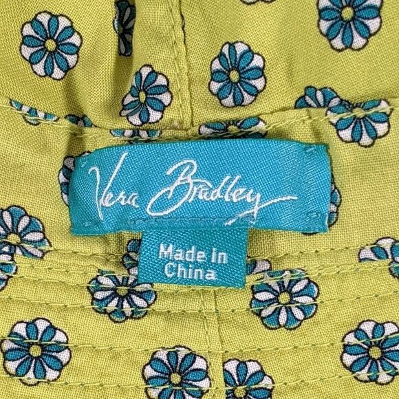 Vera Bradley Reversible Paisley Peacock Pattern Bucket Hat Sun Hat - Picture 10 of 10